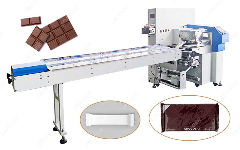 Machine D'Emballage De Tablette De Chocolat À Flux Automatique