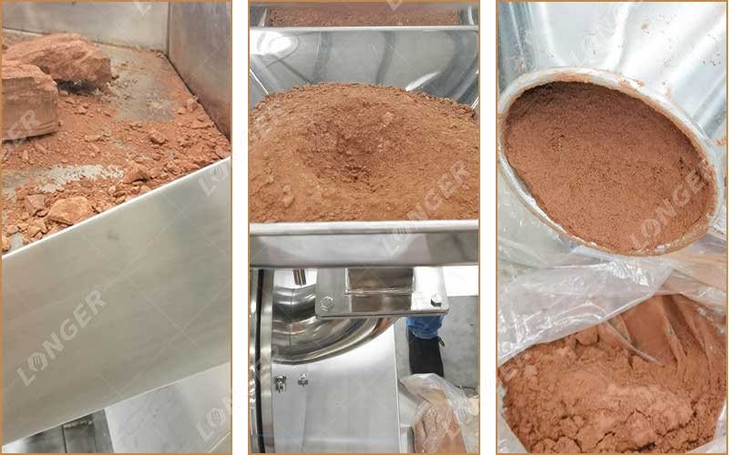 Transformation Des Fèves De Cacao En Poudre De Cacao