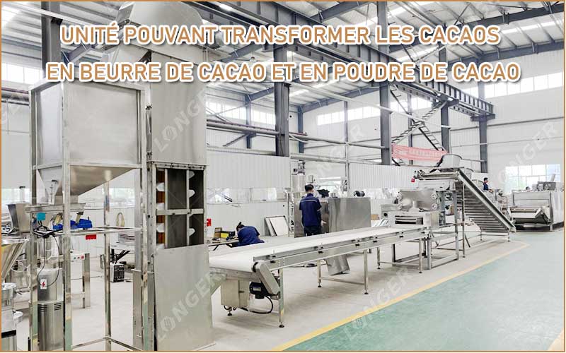 Unité Pouvant Transformer Les Cacaos En Beurre Et En Poudre