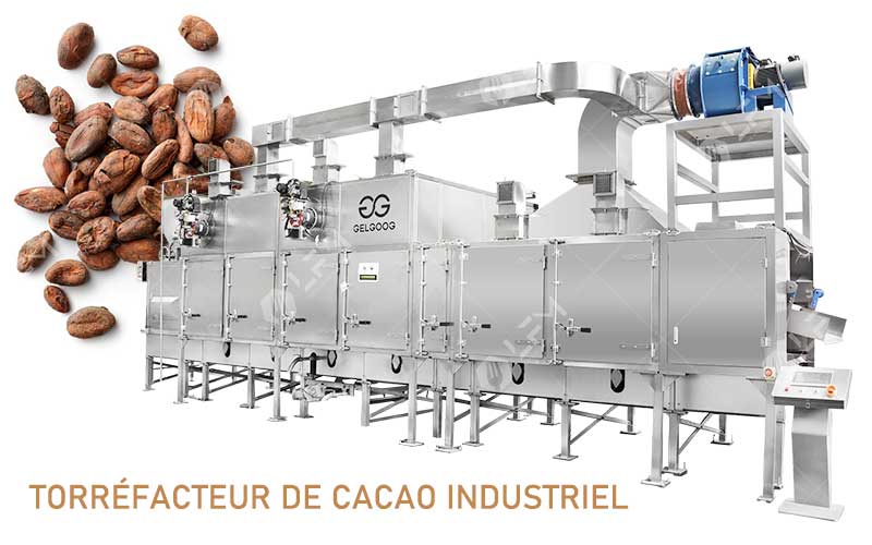 Caractéristiques De La Torréfacteur De Cacao Industriel Avec Le Refroidissement